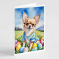 Chihuahua Easter Egg Hunt Greeting Cards Pack of 8 Caroline's Treasures