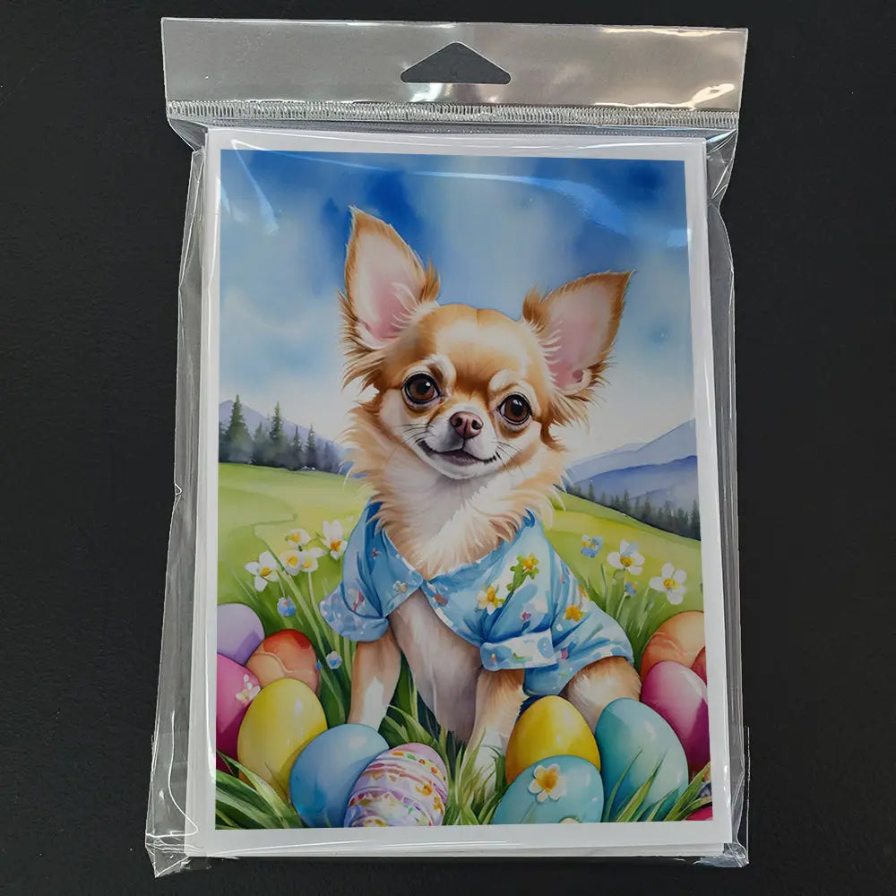 Chihuahua Easter Egg Hunt Greeting Cards Pack of 8 Caroline's Treasures