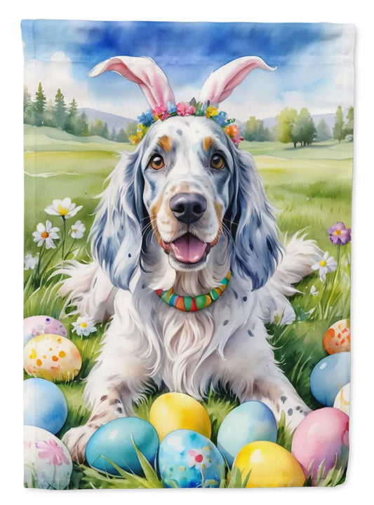 English Setter Easter Egg Hunt House Flag Caroline's Treasures