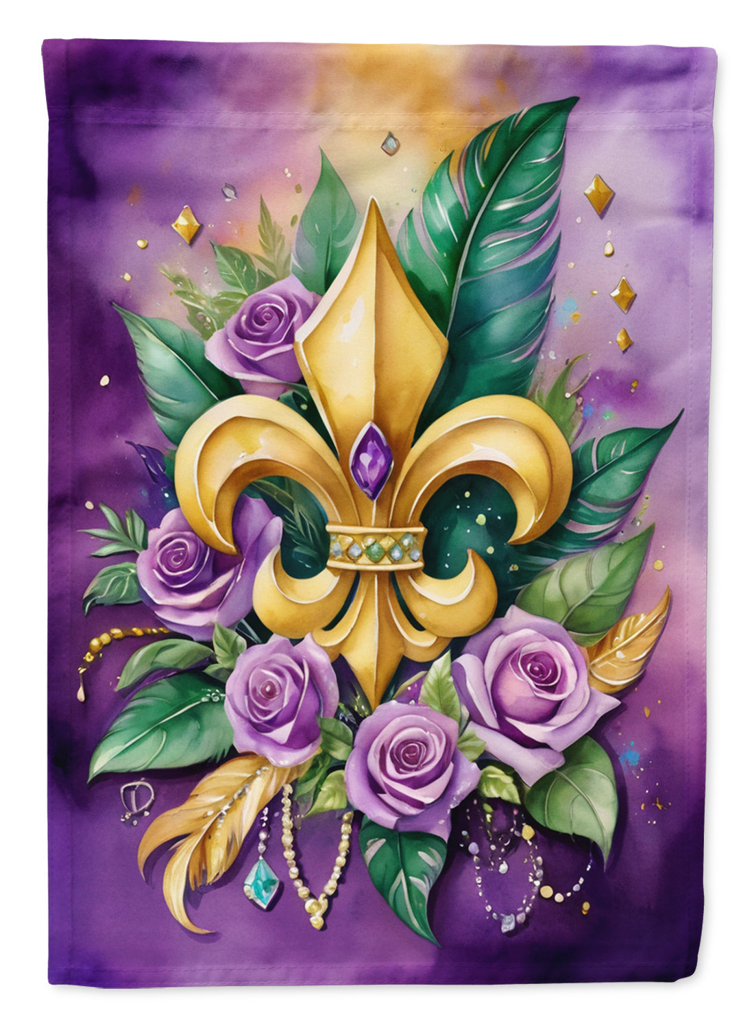 Fleur de lis Mardi Gras House Flag Caroline's Treasures