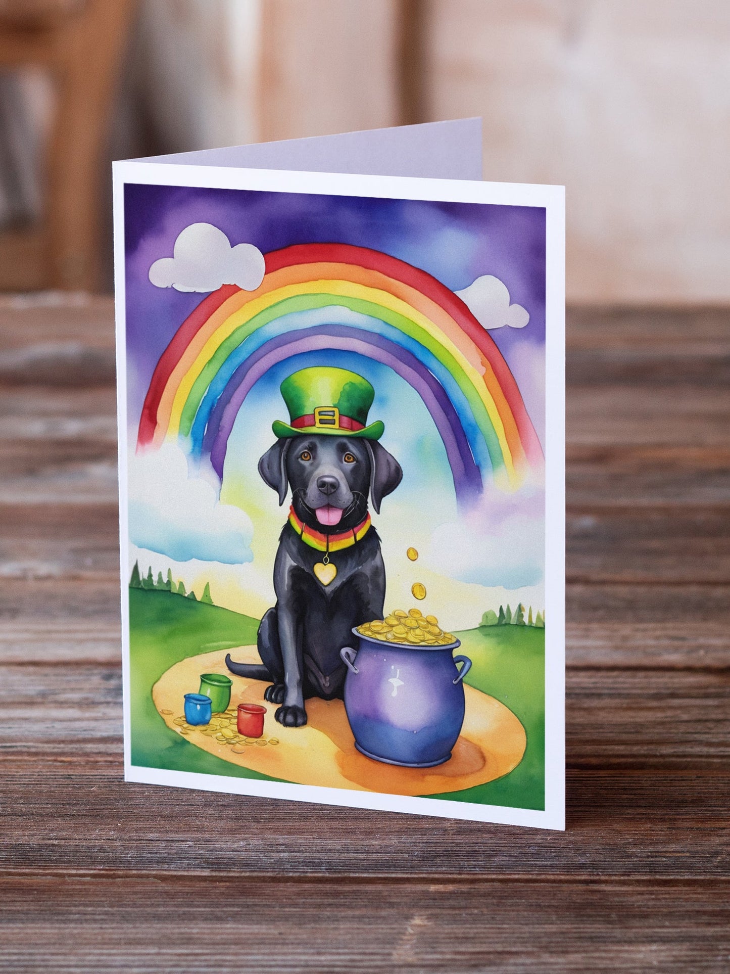 Labrador Retriever St Patrick's Day Greeting Cards Pack of 8 Caroline's Treasures