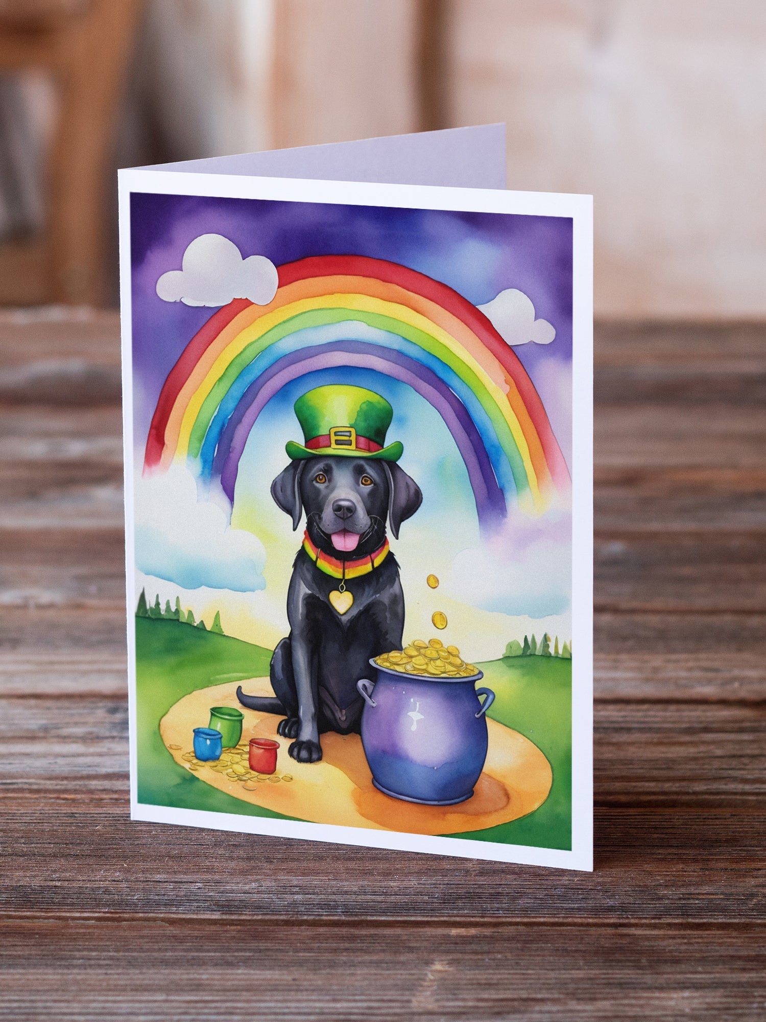 Labrador Retriever St Patrick's Day Greeting Cards Pack of 8 Caroline's Treasures