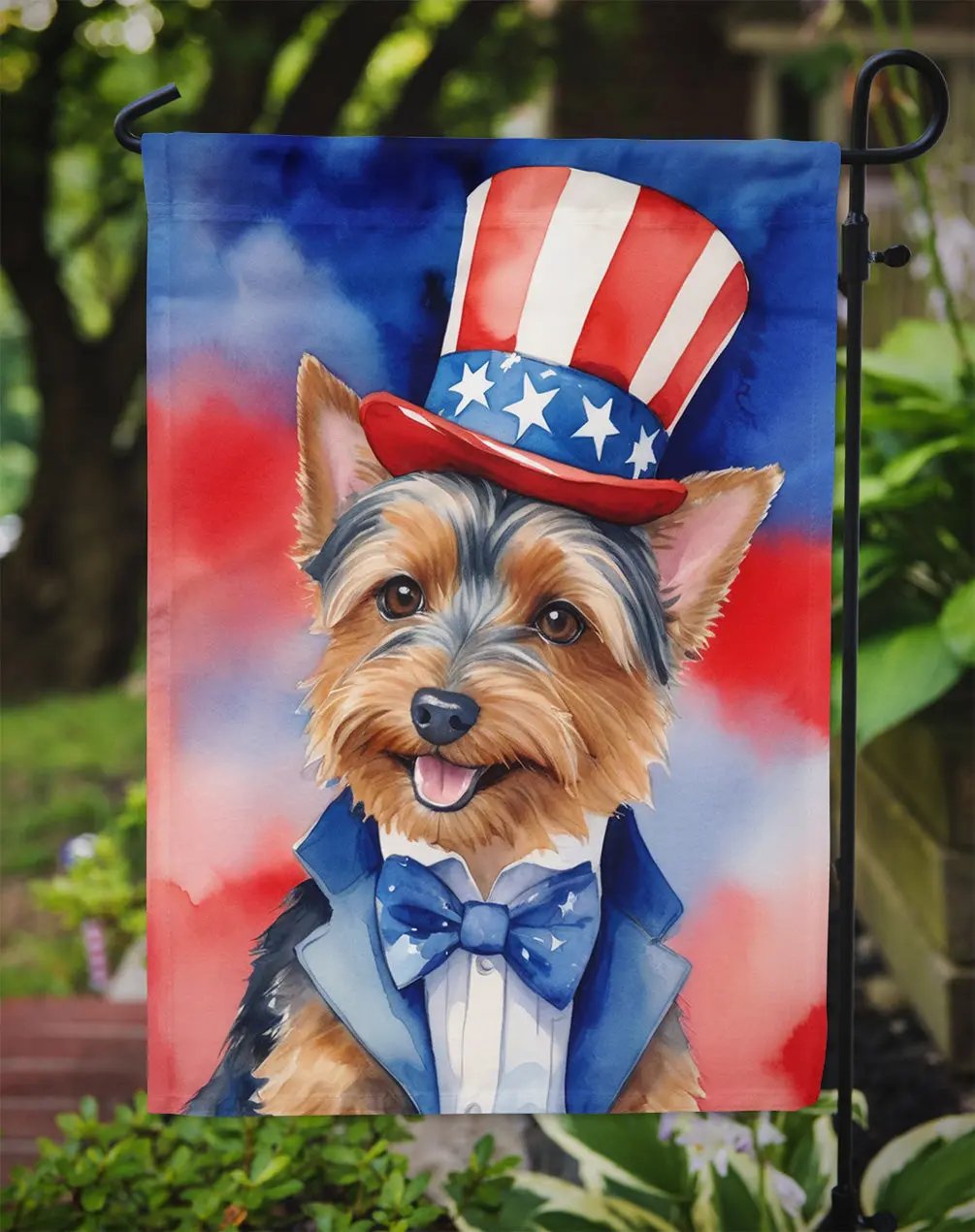 Australian Terrier Patriotic American Garden Flag Caroline's Treasures