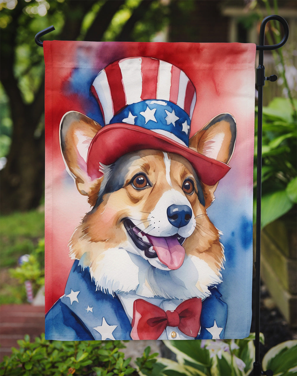 Corgi Patriotic American Garden Flag Caroline's Treasures