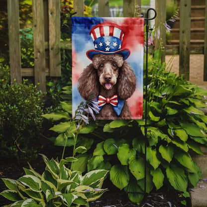 Poodle Patriotic American Garden Flag-1