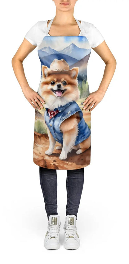 Pomeranian Cowboy Welcome Apron - Vivid Treasure Zone