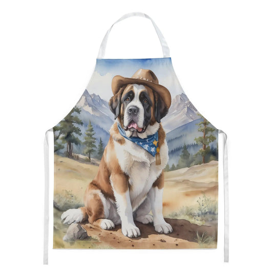 Saint Bernard Cowboy Welcome Apron - Vivid Treasure Zone