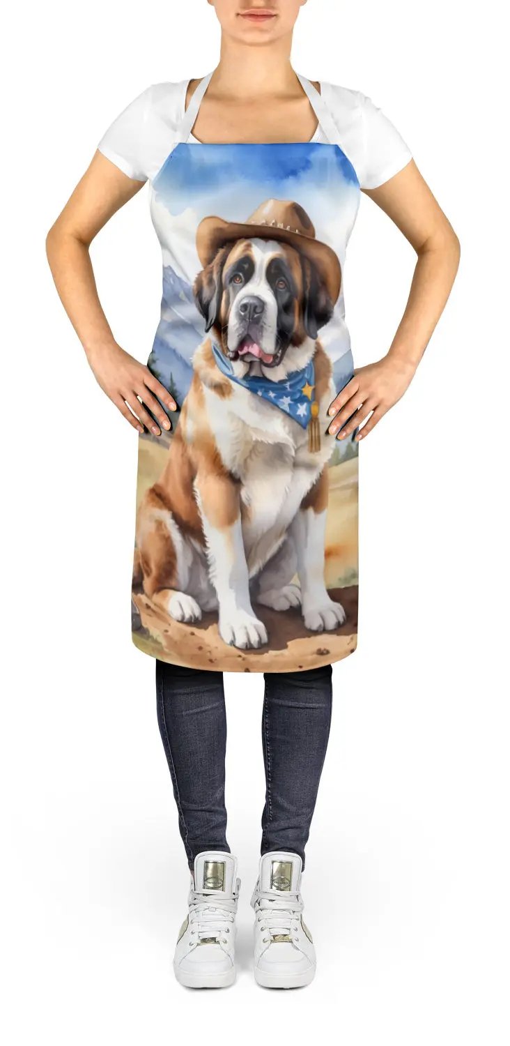 Saint Bernard Cowboy Welcome Apron - Vivid Treasure Zone