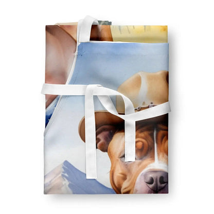 Staffordshire Bull Terrier Cowboy Welcome Apron - Vivid Treasure Zone