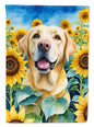 Labrador Retriever in Sunflowers Garden Flag Caroline's Treasures