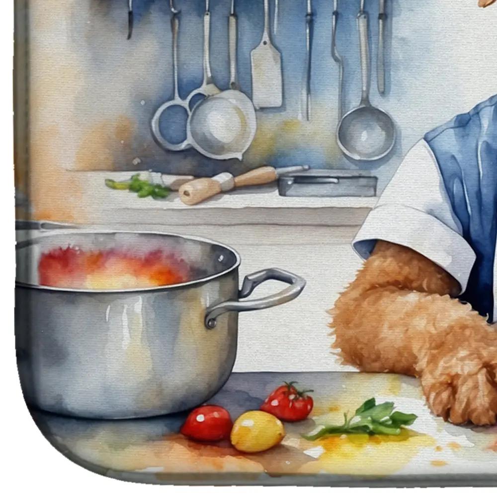 Airedale Terrier The Chef Dish Drying Mat-3