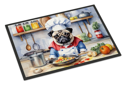 Pug The Chef Doormat Caroline's Treasures