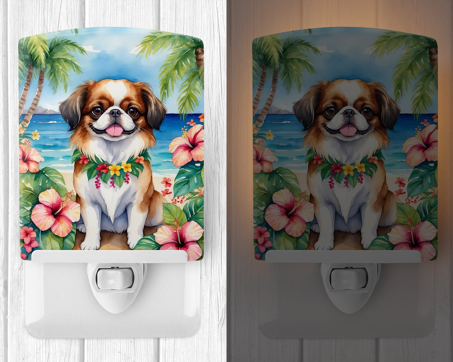 Japanese Chin Luau Ceramic Night Light Caroline's Treasures
