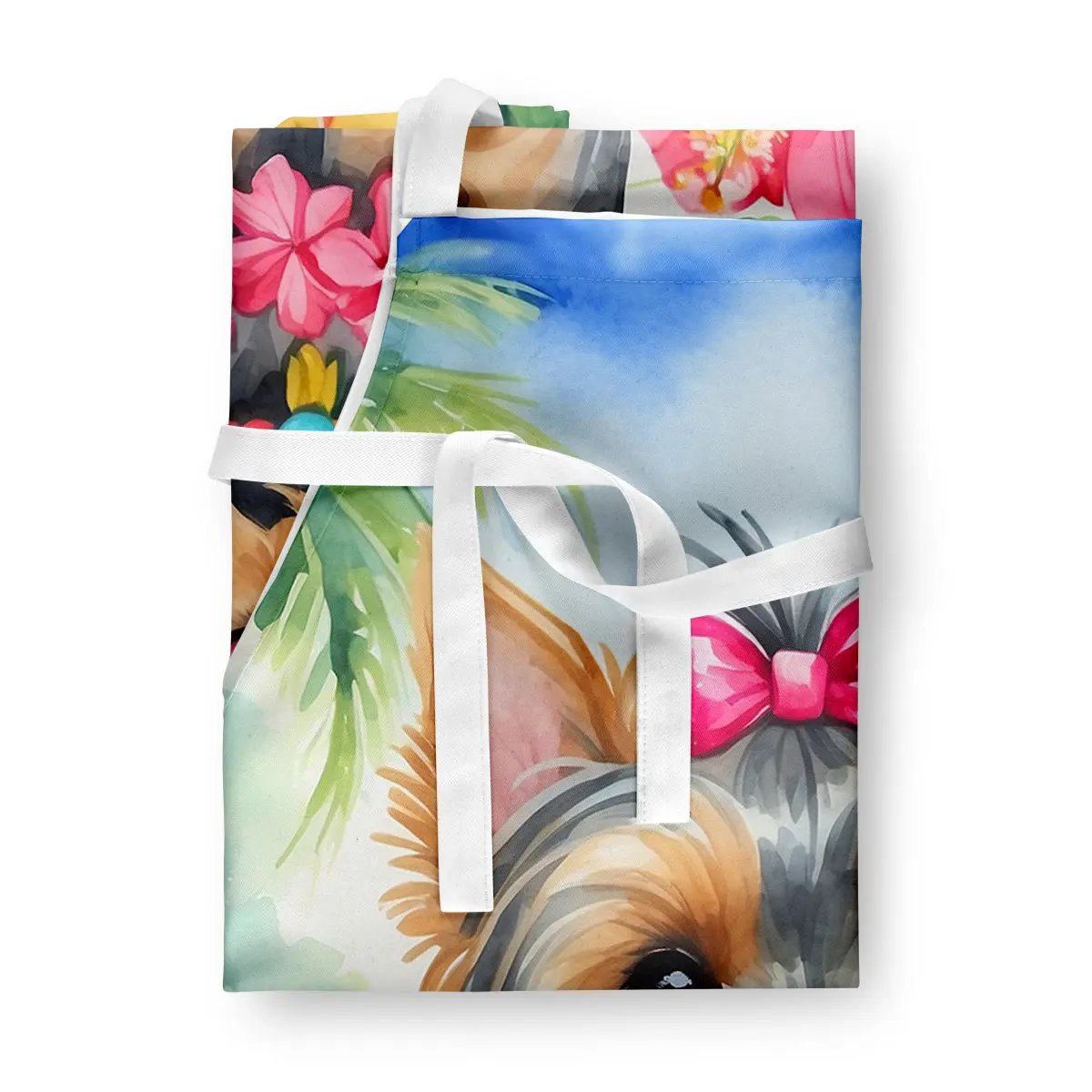 Yorkshire Terrier Luau Apron - Vivid Treasure Zone