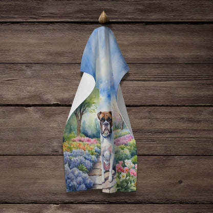 Boxer Spring Path Kitchen Towel Caroline's Treasures