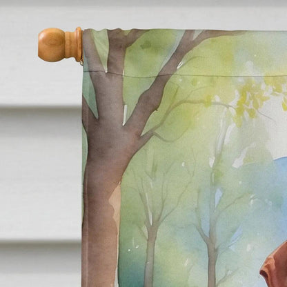 Vizsla Spring Path House Flag-2