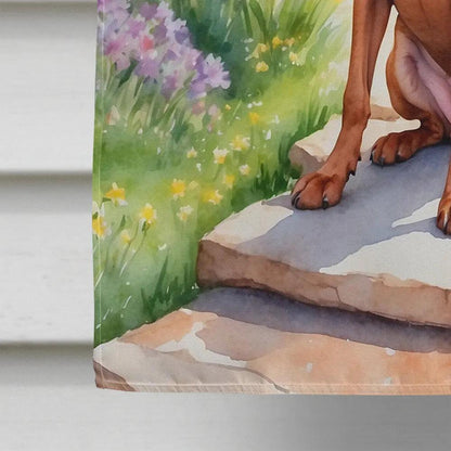 Vizsla Spring Path House Flag-3