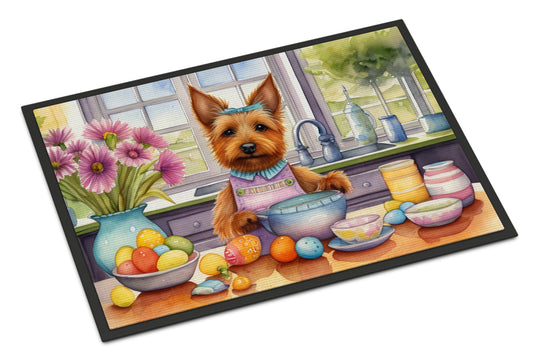 Decorating Easter Australian Terrier Doormat Caroline's Treasures