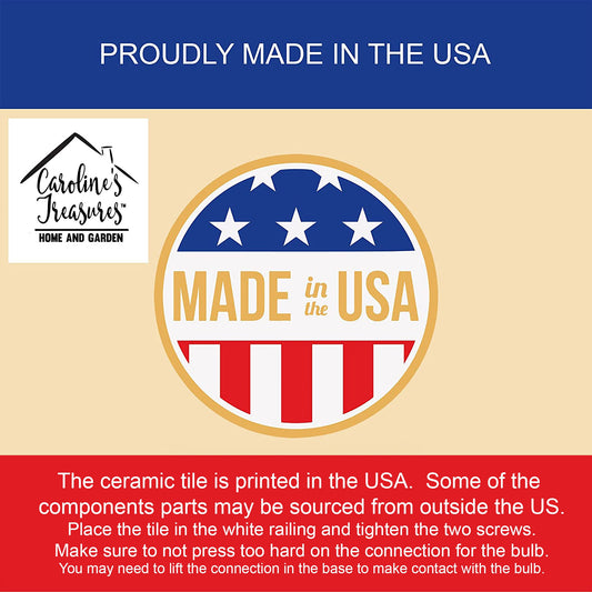 Khao Manee Cat By the Christmas Tree Ceramic Night Light Caroline's Treasures