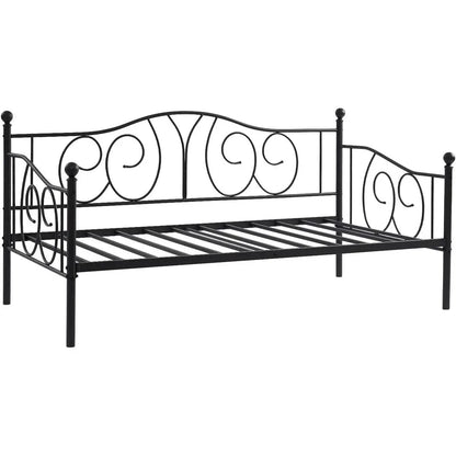 Twin size French Country Style Black Metal Day Bed Frame FastFurnishings