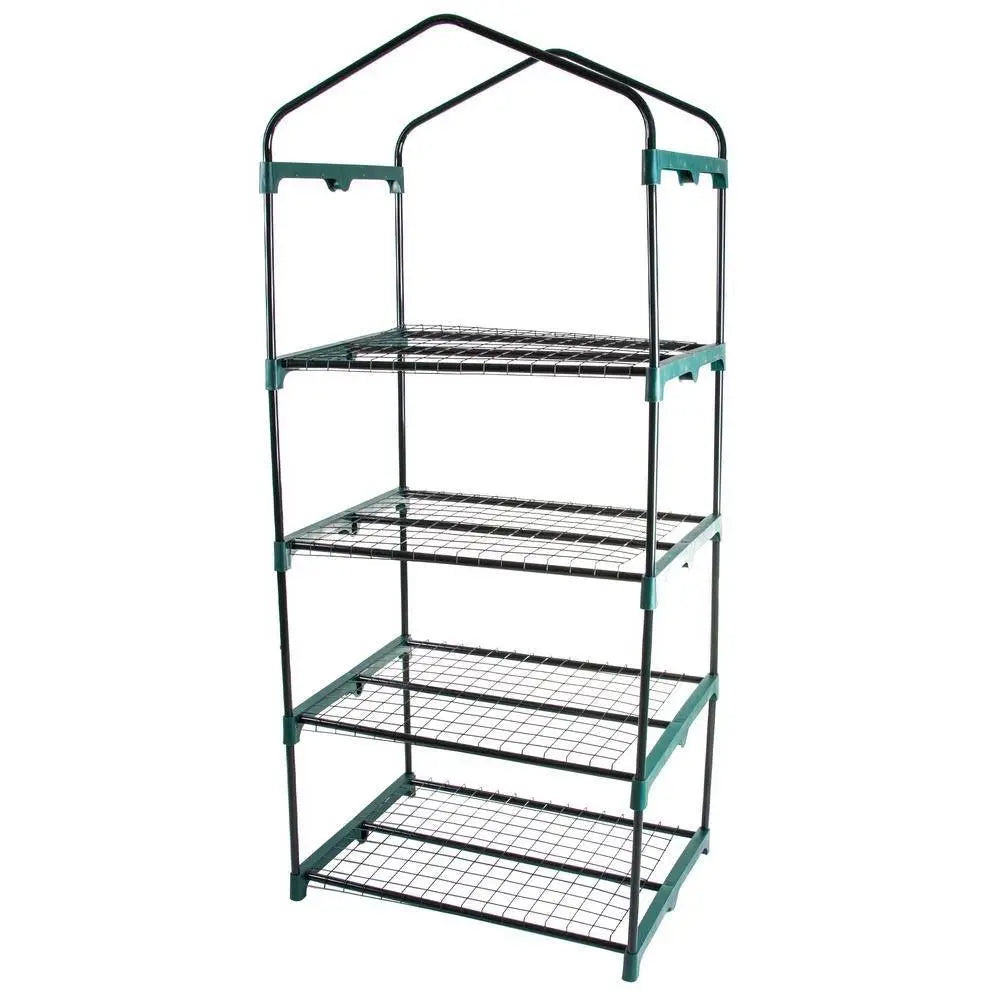 Durable 4-Tier Plant Stand Greenhouse with Zippered PVC Cover FastFurnishings