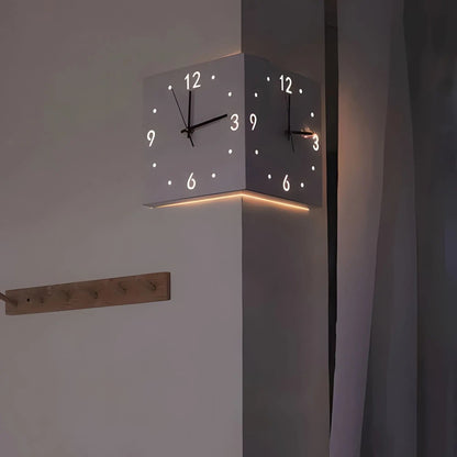Nordic Square Modern Corner Wall Clock-1