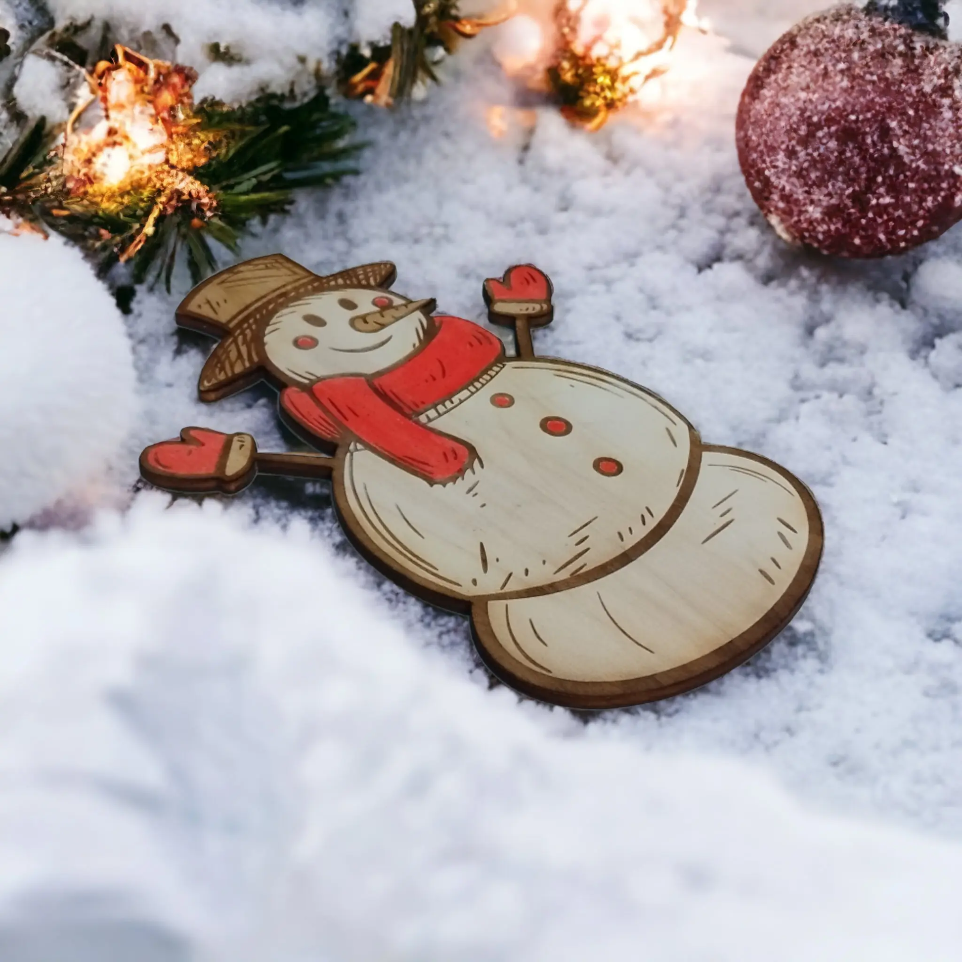 Snowman Wooden Christmas Decoration - Home Decor Studio Rima