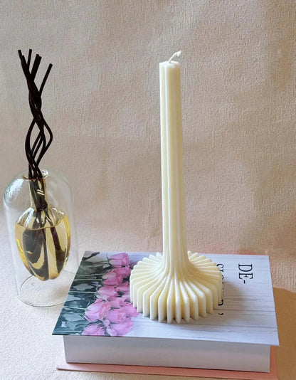 Elegant Lantern Pillar Candle - Unique Soy Wax Home Decor Gift Idea-1