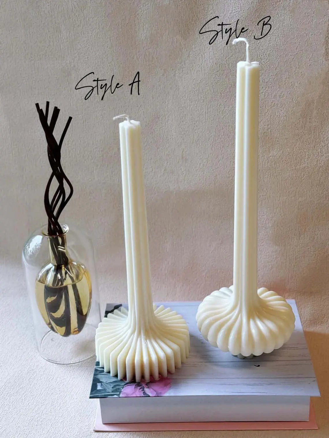 Elegant Lantern Pillar Candle - Unique Soy Wax Home Decor Gift Idea-3