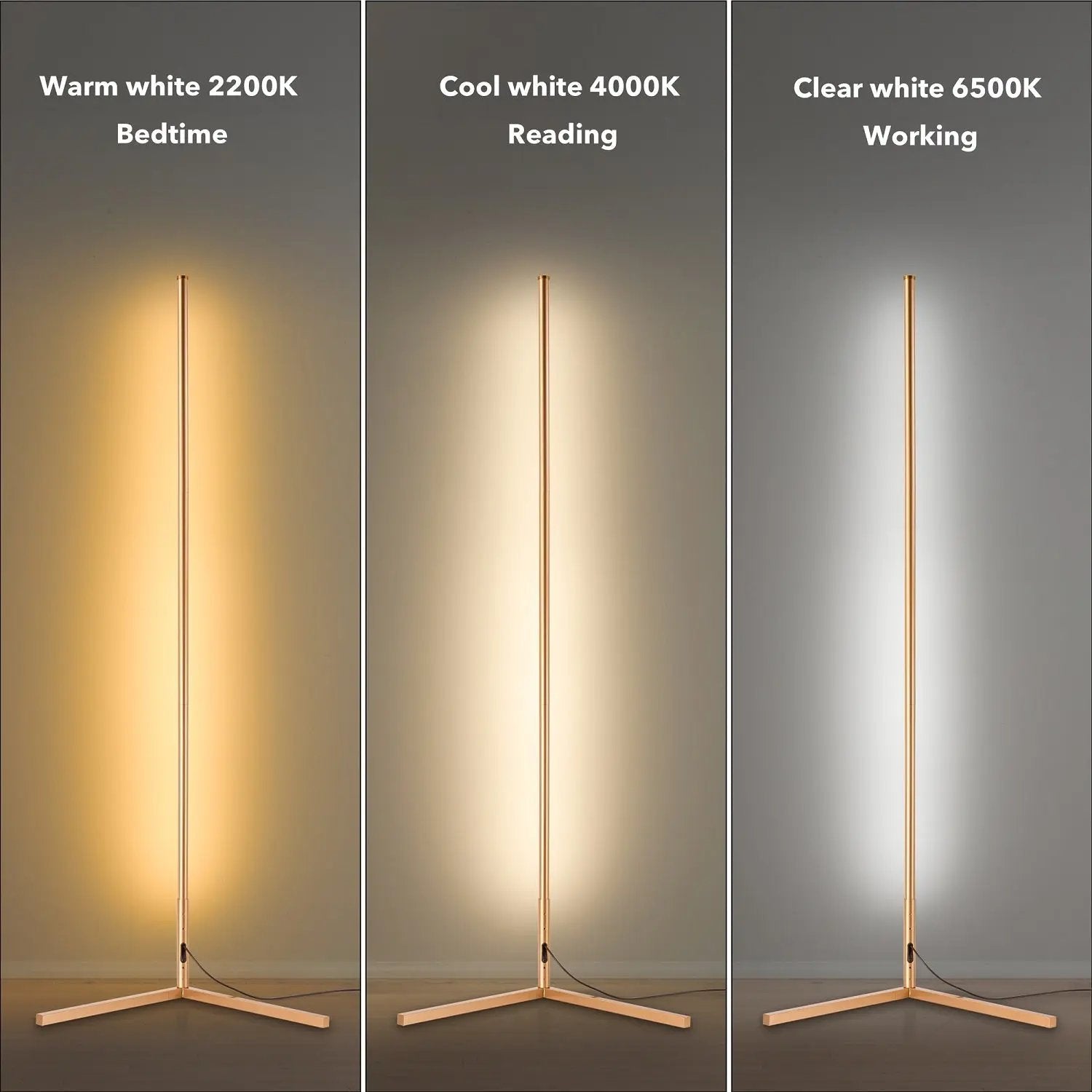 RGBCW Golden Corner Floor Lamp-3