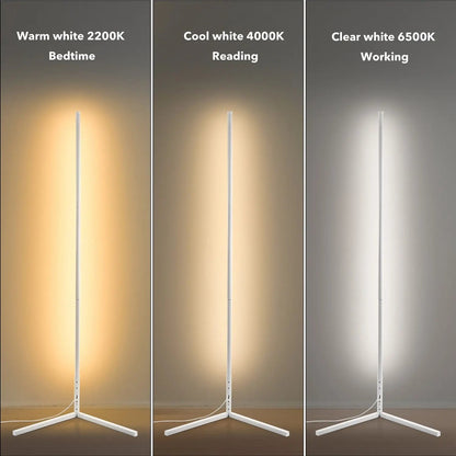 RGBCW Minimalist White Corner Floor Lamp-3