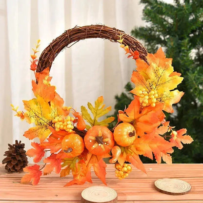 NNEOBA Christmas Berry Maple Leaf Wreath for Home Decor NNEOBA