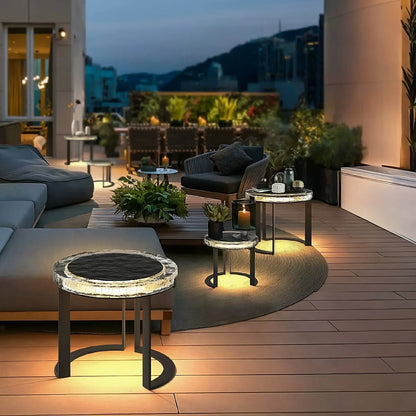 OUTDOOR SOLAR POWER LED GARDEN TABLE-3
