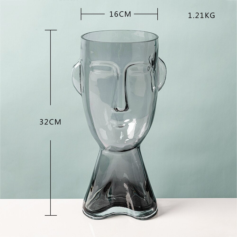 Abstract Human Face Glass Flower Ai BlakHom
