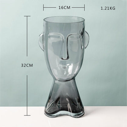 Abstract Human Face Glass Flower Ai BlakHom
