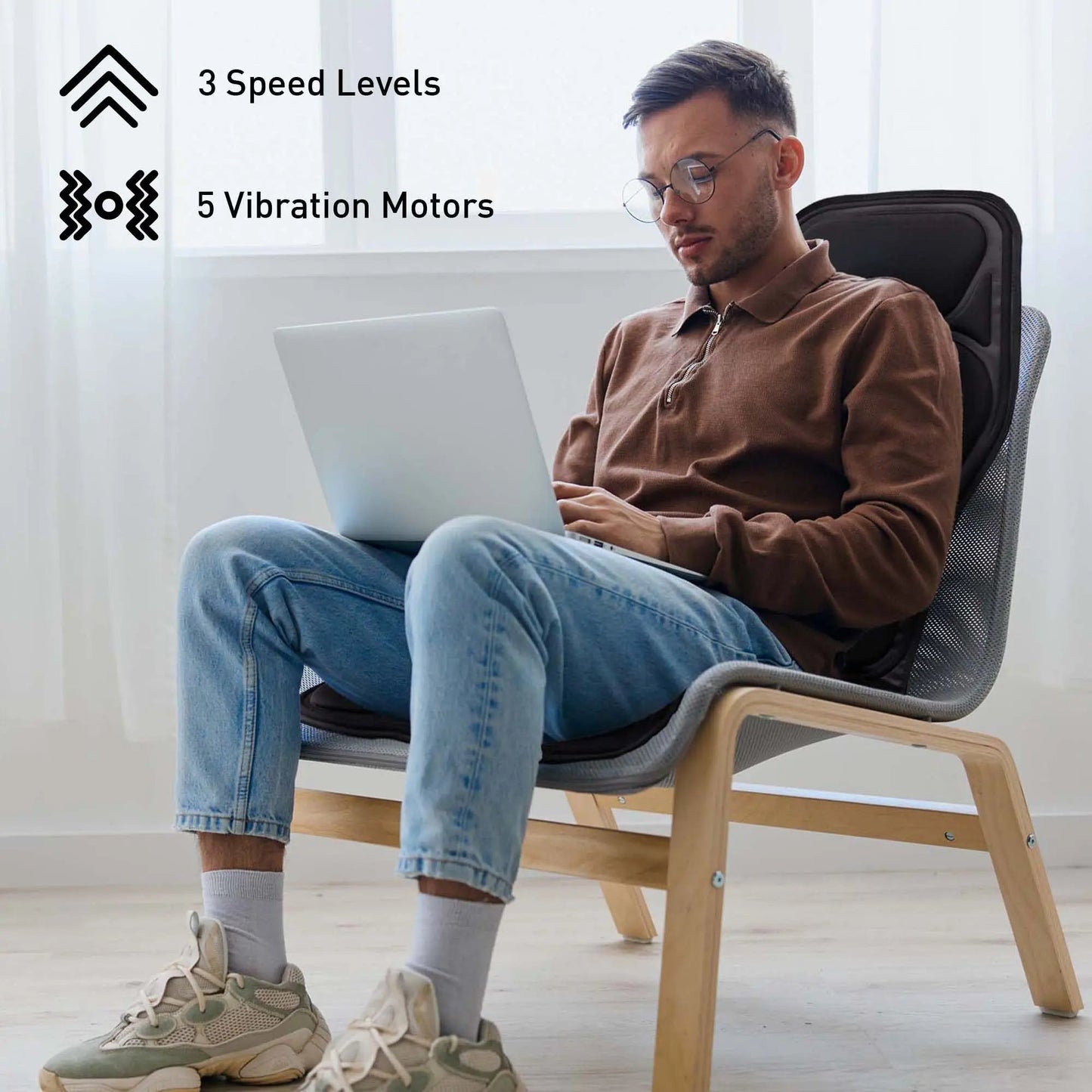 Pursonic Shiatsu Chair Massager with Heat & Vibration + Cushion Mat Bundle – Deep Muscle Relief for Home, Office, or Car-2