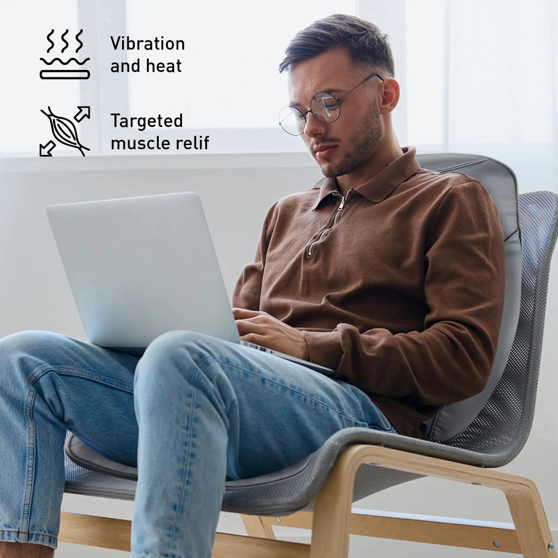 Pursonic Shiatsu Chair Massager with Heat & Vibration + Cushion Mat Bundle – Deep Muscle Relief for Home, Office, or Car-1