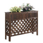 Large Raised Patio Planter Weathered Cedar L 48" x W 12.5" x 35.5" FastFurnishings