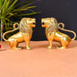 Brass Lion Statue Pair Home Decor SAMA Homes