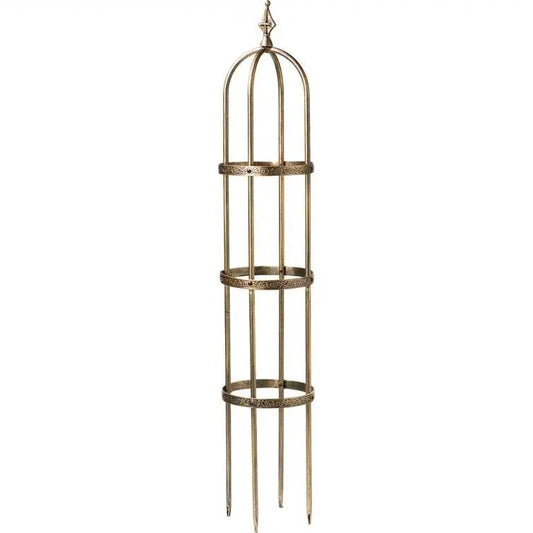 60-inch Copper Finish Steel Outdoor Garden Trellis Obelisk FastFurnishings