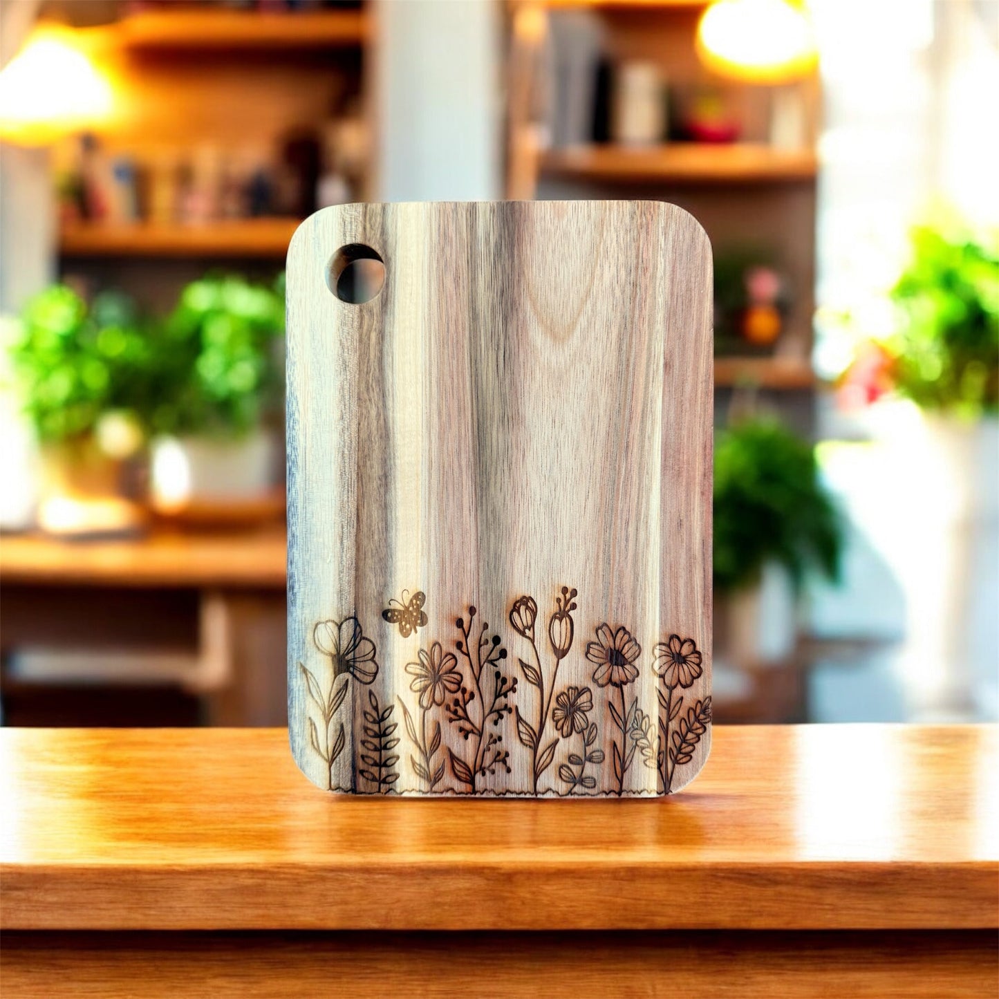 Mushroom Acacia Cutting Board, Engraved Cutting Board The McGarvey Workshop
