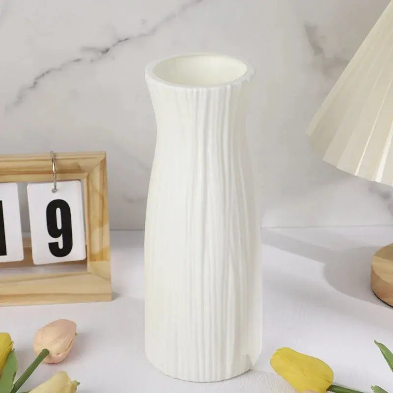 NNEOBA White Plastic Vase for Home and Wedding Decor NNEOBA
