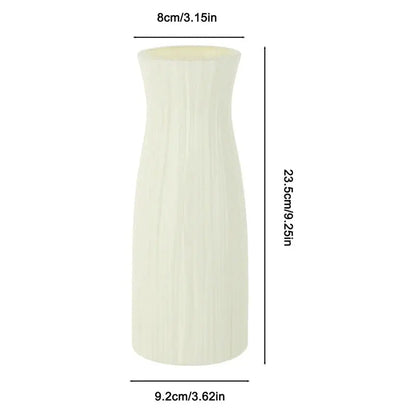 NNEOBA White Plastic Vase for Home and Wedding Decor NNEOBA
