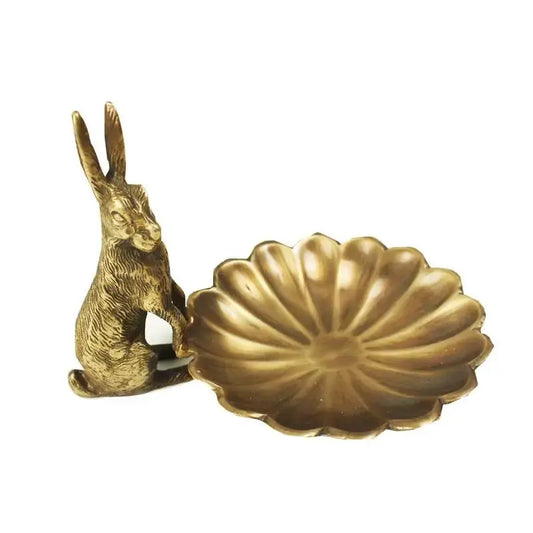Whimsical Rabbit Brass Ornaments: Artistic Charm for Home Decor" OBA
