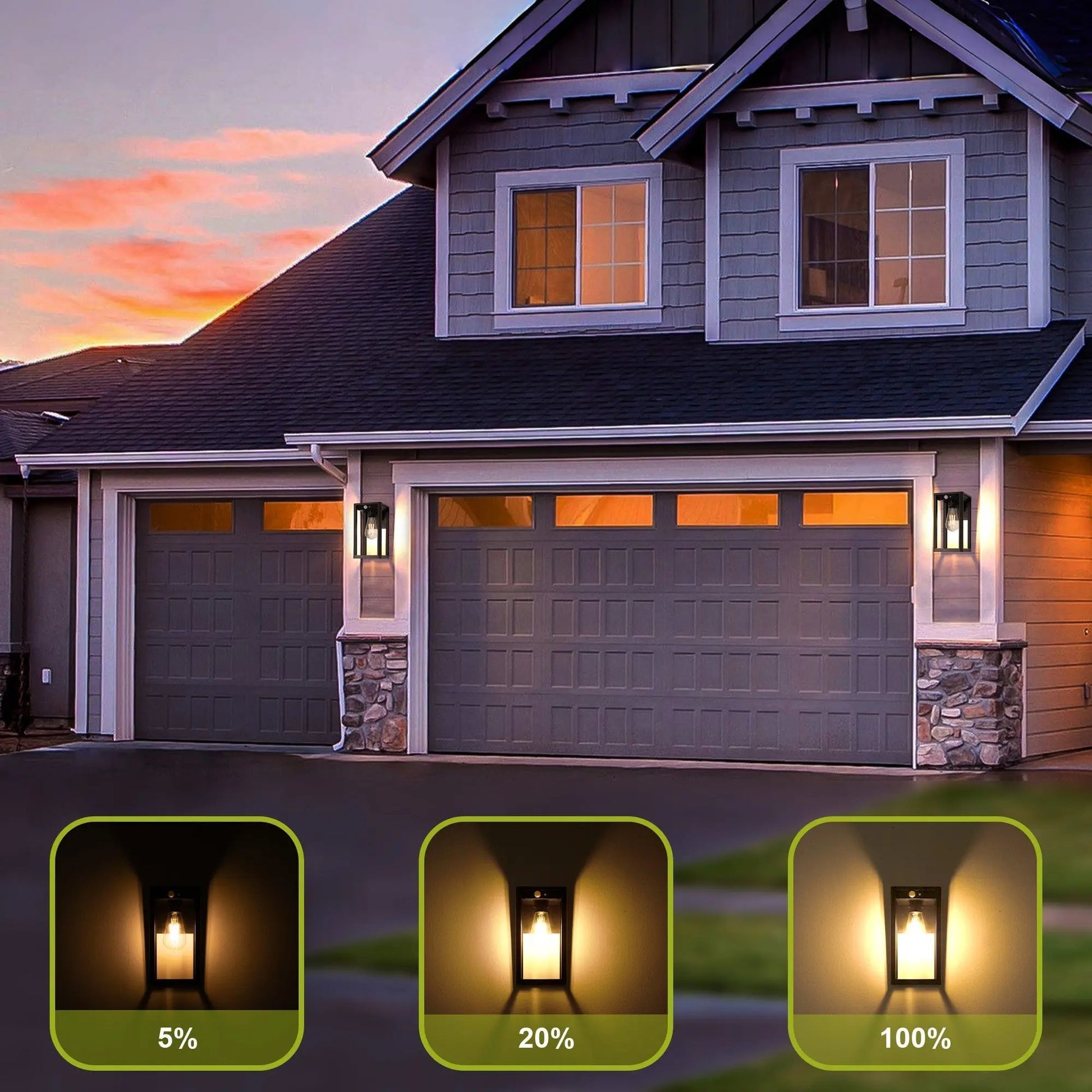 Solar Motion Sensor Wall Light 2 pack-1