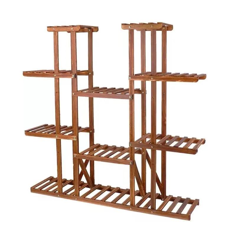 Solid Wood Indoor Outdoor 11-Tier Plant Stand-3
