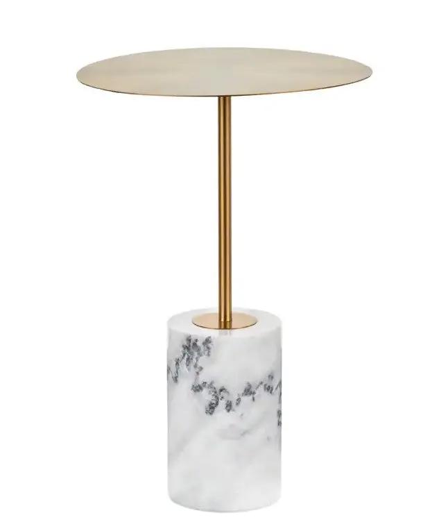 Side Table in Gold and Marble Stone Zo BlakHom