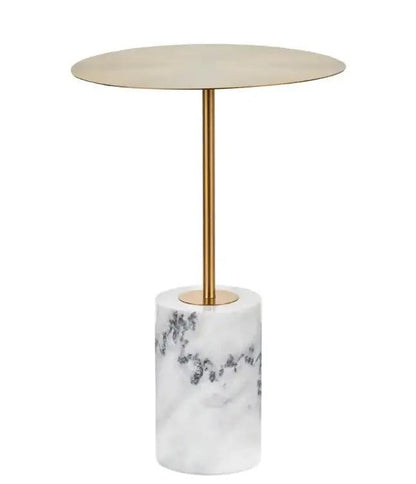 Side Table in Gold and Marble Stone Zo BlakHom