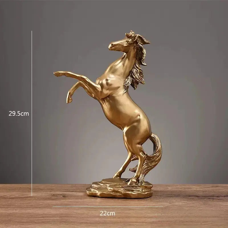 Elegant Resin Horse Sculpture - Creative Home and Office Decor OBA