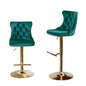 Golden Swivel Velvet Barstools D BlakHom